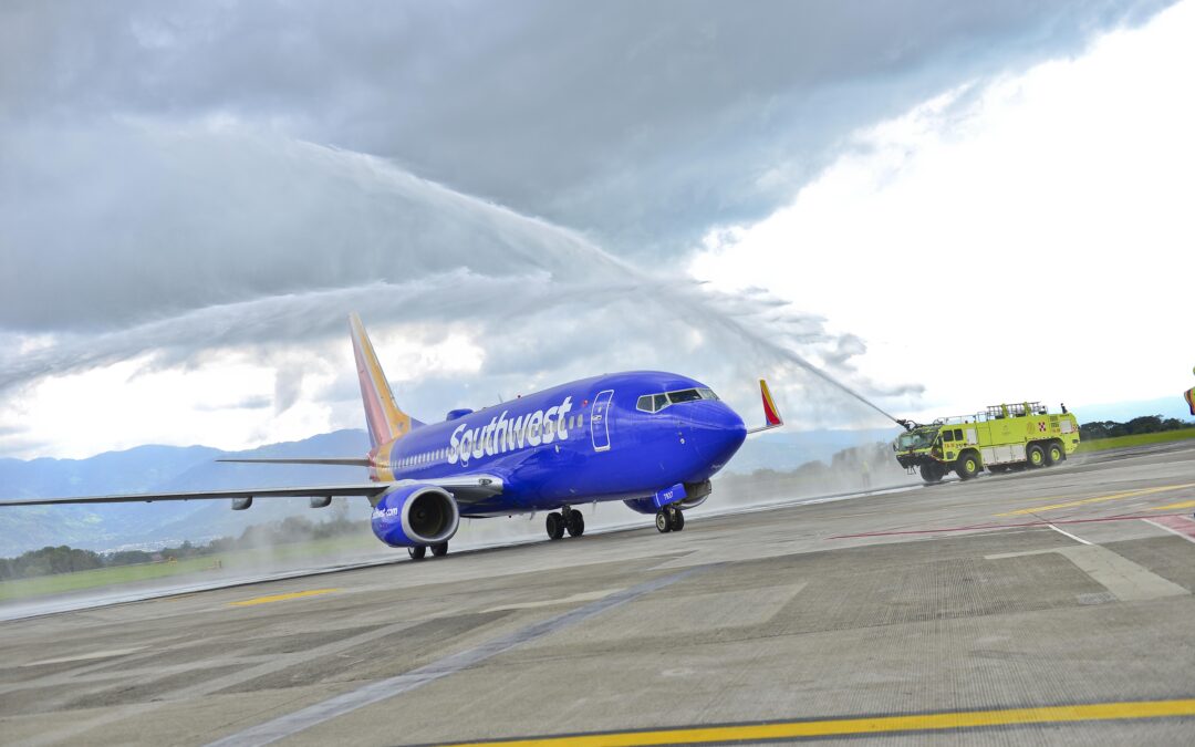 Southwest Airlines reactivará vuelos a los principales aeropuertos de Costa Rica a partir de Junio