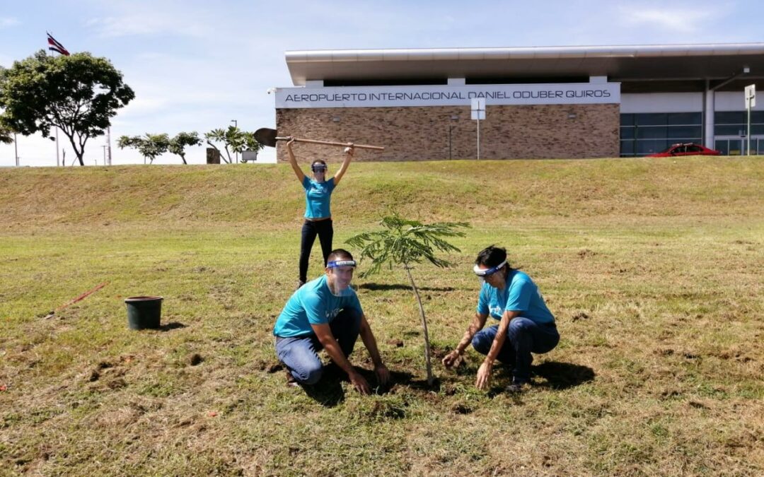 Costa Rica: Aeropuerto de Guanacaste realiza acciones de reforestación en sus inmediaciones