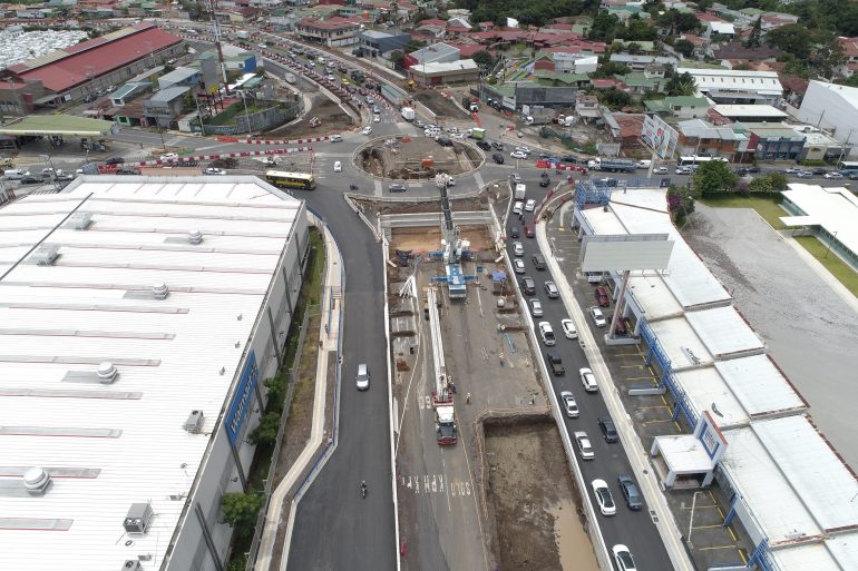 Costa Rica: Construcción de nuevo paso a desnivel de Guadalupe alcanza un 41% de avance