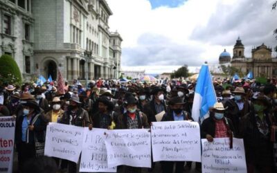 Autoridades indígenas protestan en Guatemala y dan advertencia a Giammattei