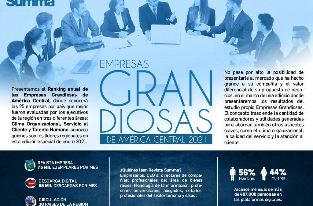 Empresas Grandiosas de América Central 2021 | Sinopsis Enero