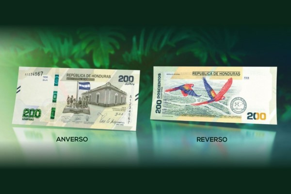 Honduras presenta diseño de billete que alude a bicentenario de independencia