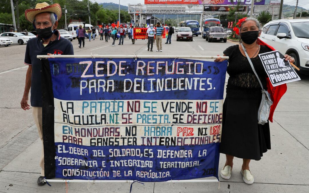 Marchan en Honduras para recordar a los desaparecidos y rechazar las Zonas de Empleo