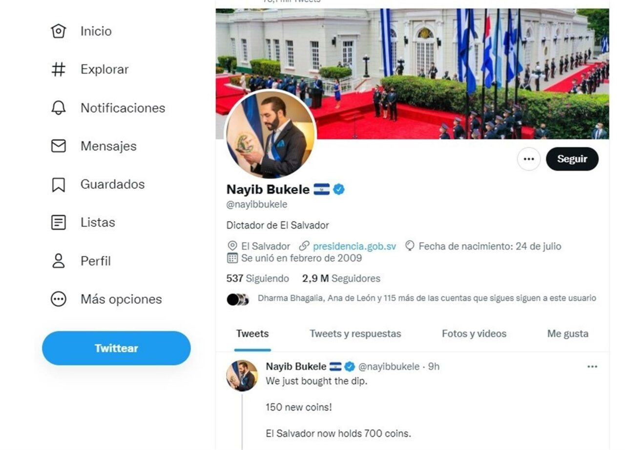 Nayib Bukele Cambia Su Biografía En Twitter Y Se Describe Como Dictador De El Salvador 2128