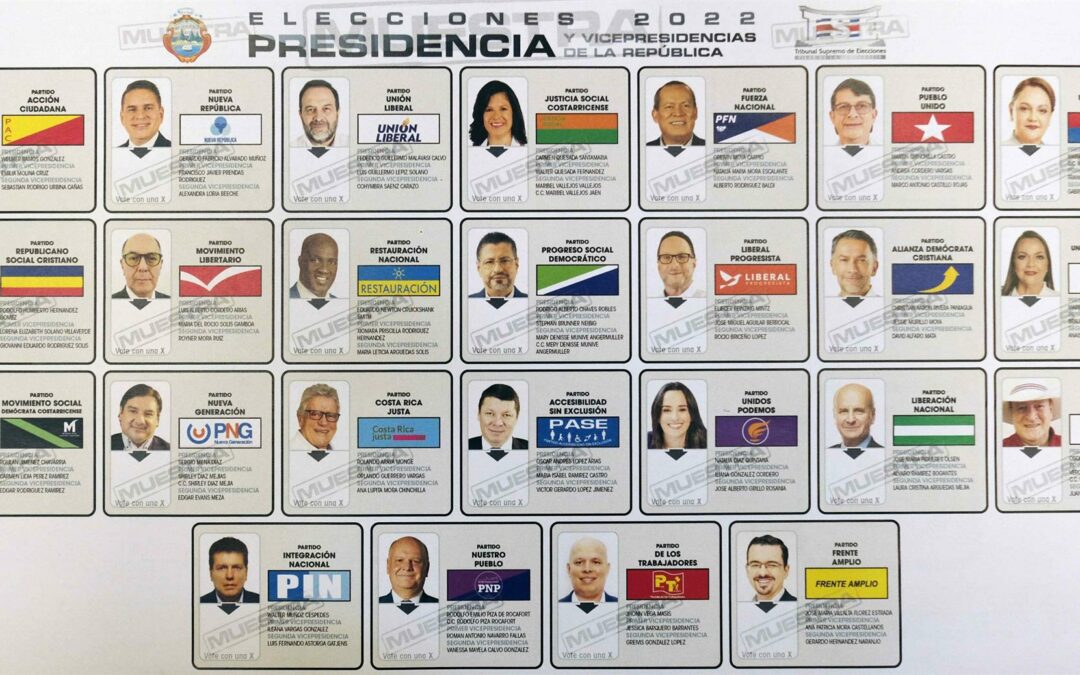 Costarricenses escogerán presidente de un inédito abanico de 25 candidatos