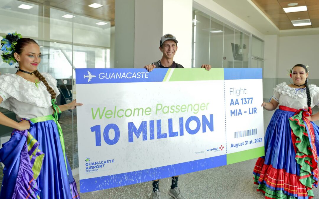 Costa Rica: Guanacaste Aeropuerto recibe pasajero 10 millones