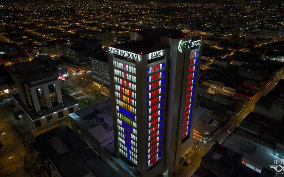 Banco Nacional honra los 201 años de independencia de Costa Rica y se viste de blanco, azul y rojo
