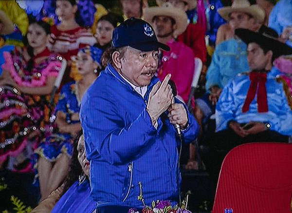 Fotografía de archivo en la que se registró al presidente de Nicaragua, Daniel Ortega, en Managua (Nicaragua). EFE/Jorge Torres