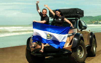 Llega a El Salvador la expedición Polo a Polo, a bordo de un Nissan Ariya