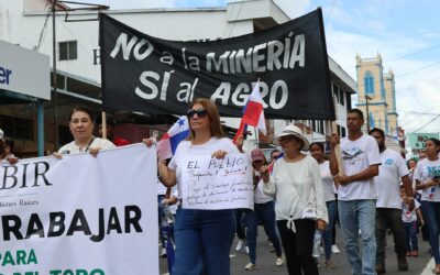 «No a la minería, sí al agro», gritan en la región más golpeada por la crisis en Panamá