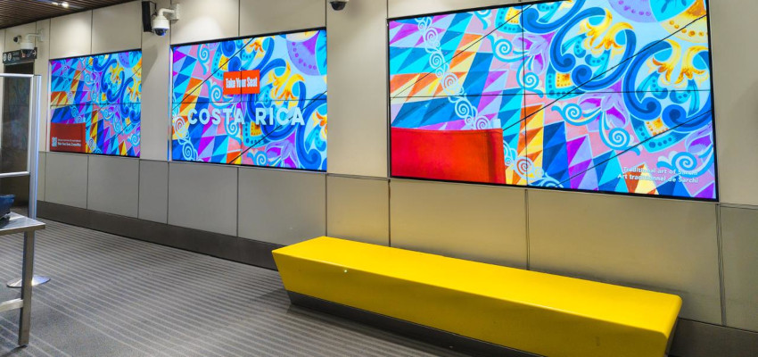 Costa Rica muestra sus bellezas naturales en Aeropuerto de Toronto, Canadá