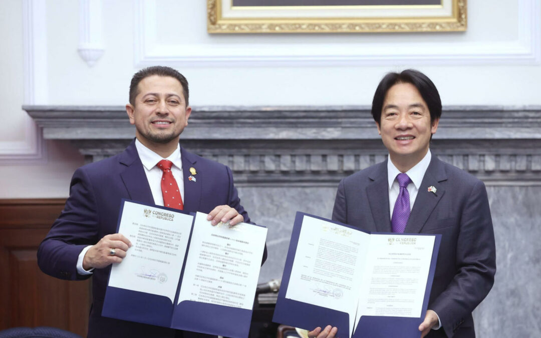 Taiwán confía en “profundizar” la cooperación y fortalecer su “amistad” con Guatemala