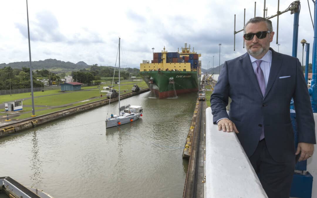 Senador republicano Ted Cruz visita el Canal de Panamá tras crítica a la influencia china