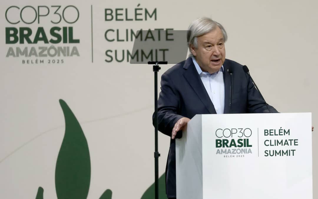 Guterres critica en la COP30 que “demasiados líderes” aún son “rehenes” del petróleo